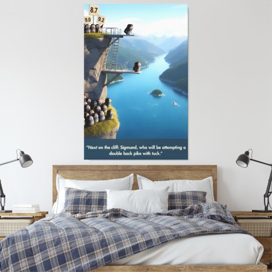 Funny 3D art lemmings large canvas print Leinwanddruck (Insitu (Schlafzimmer))
