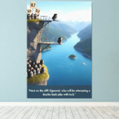 Funny 3D art lemmings large canvas print Leinwanddruck (Insitu (Holzboden))
