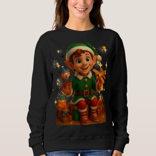 Funny 3D Cartoon Ugly Christmas Sweatshirt (Vorderseite)
