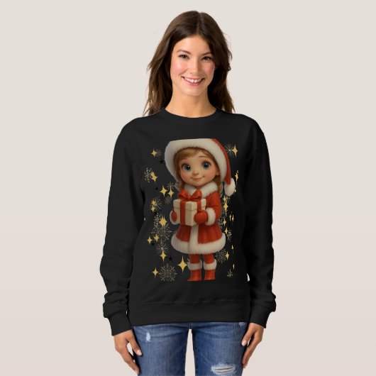 Funny 3D Cartoon Ugly Christmas Sweatshirt  (Vorne ganz)