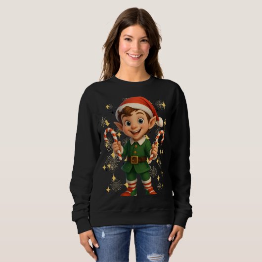 Funny 3D Cartoon Ugly Christmas Sweatshirt (Vorne ganz)