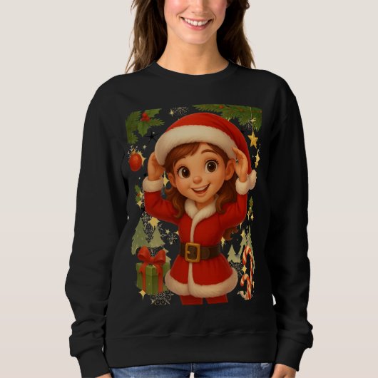Funny 3D Cartoon Ugly Christmas Sweatshirt (Vorderseite)