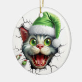 Funny 3d Cat Keramik Ornament (Links)