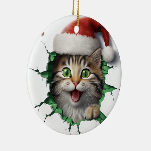 Funny 3d Cat Keramik Ornament (Rechts)