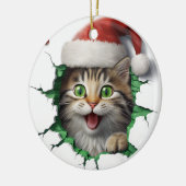 Funny 3d Cat Keramik Ornament (Links)