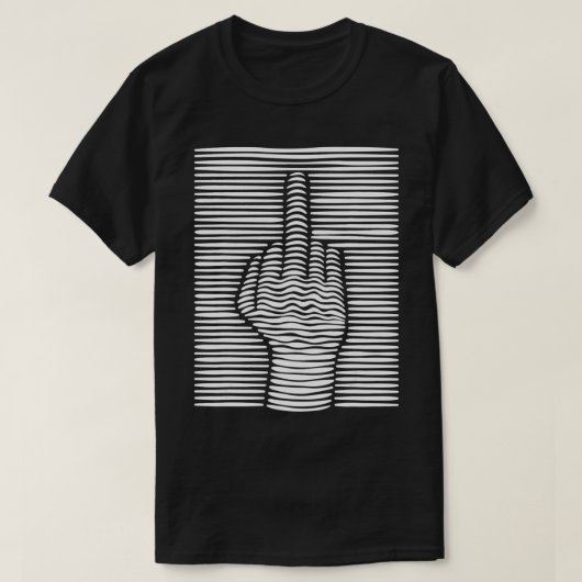 Funny 3D Effect Middle Finger T-Shirt (Design vorne)