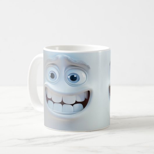 Funny 3D Face Kaffeetasse (Vorderseite Links)
