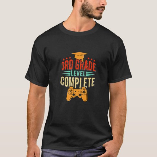 Funny 3D Level Complete Gamer Abschluss 20 T-Shirt (Vorderseite)