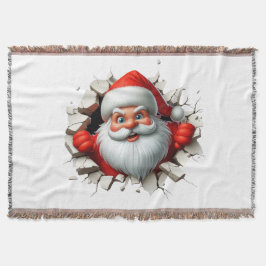 Funny 3D Santa Claus Christmas Holiday Design Decke