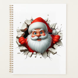 Funny 3D Santa Claus Christmas Holiday Design Planer