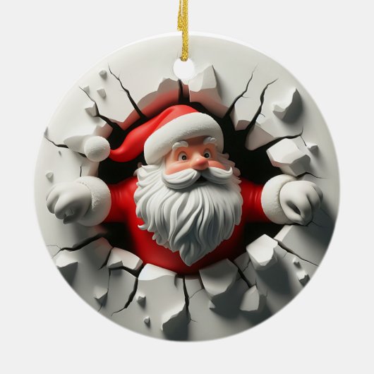 Funny 3d Santa Keramik Ornament (Hinten)