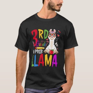 Funny 3rd Grade No Prob-Llama Alpaca Lovers Back T T-Shirt