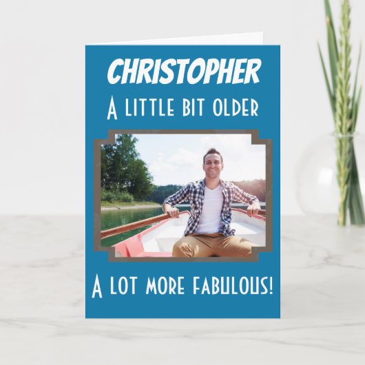 Funny 40. Geburtstag Foto Karte (Vorderseite)