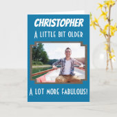 Funny 40. Geburtstag Foto Karte (Gelbe Blume)