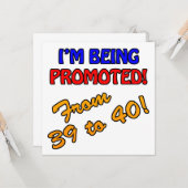 Funny 40. Geburtstag Gag Geschenke Karte (Vorderseite/Rückseite Beispiel)