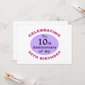 Funny 40. Geburtstag Gag Geschenke Karte (Vorderseite/Rückseite Beispiel)