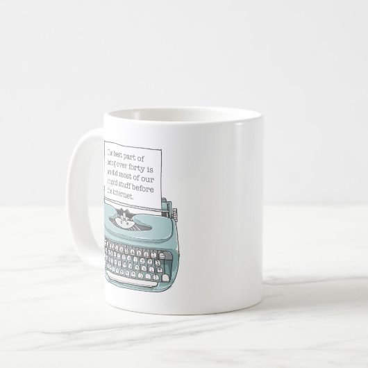Funny 40. Geburtstag Geschenk Kaffee Tasse (Vorderseite Links)