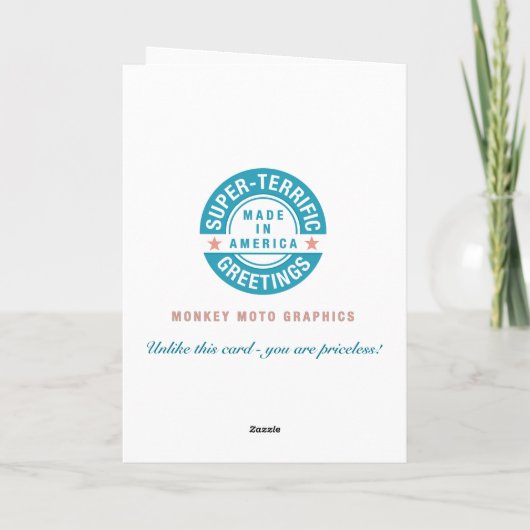 Funny 40. Geburtstag Gruß Karte (Rückseite)