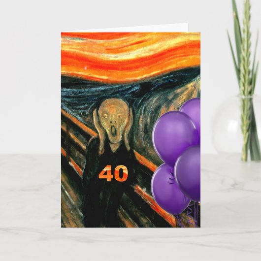 Funny 40. Geburtstag Karte (Vorderseite)