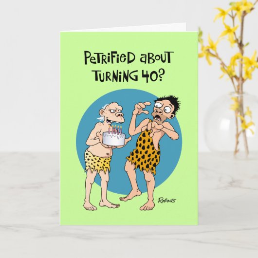 Funny 40. Geburtstag Karte (Gelbe Blume)