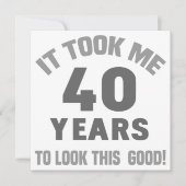 Funny 40. Geburtstag Karte (Vorderseite)