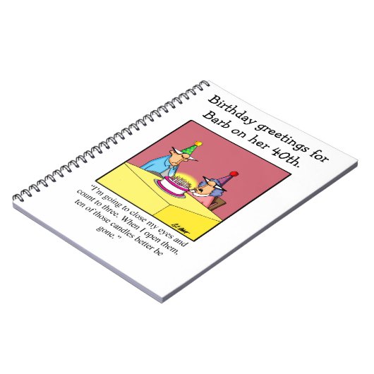 Funny 40. Geburtstag Party Gästebuch Notizblock (Linke Seite)