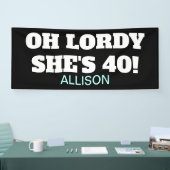 Funny 40. Geburtstag Party Personalisiert Banner (Messe)