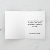 Funny 40. Geburtstag Pink Glitzer Balloons Name Karte (Innenseite)