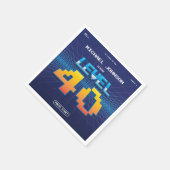 Funny 40. Geburtstag Retro 80er Spielbildschirm Cu Serviette (Ecke)