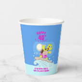 Funny 40. Geburtstag Zitat Pappbecher (Rückseite)