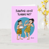 Funny 40. Geburtstagkarte Karte (Gelbe Blume)