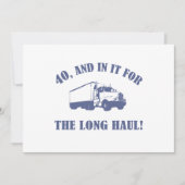 Funny 40. Geburtstagsgeschenk Karte (Vorderseite)