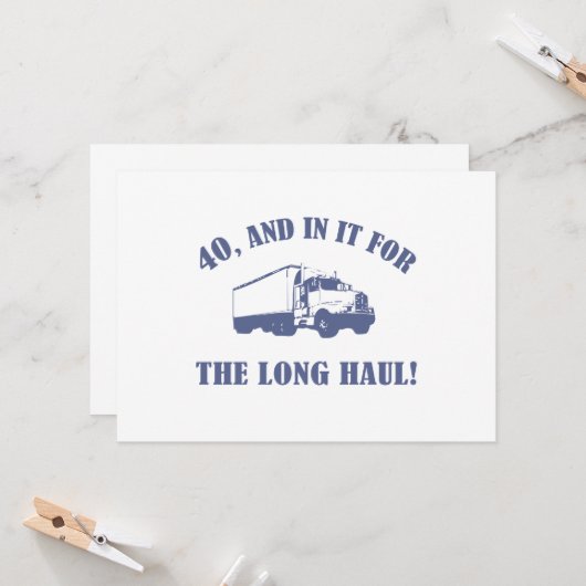 Funny 40. Geburtstagsgeschenk Karte (Vorderseite/Rückseite Beispiel)