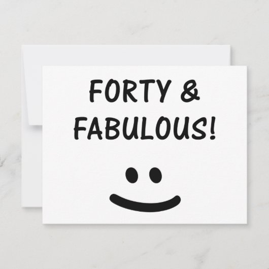 Funny 40. Geburtstagsgeschenke Karte (Vorderseite)