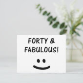 Funny 40. Geburtstagsgeschenke Karte (Stehend Vorderseite)