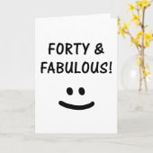 Funny 40. Geburtstagsgeschenke Karte (Gelbe Blume)