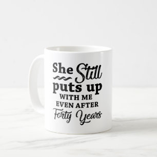 Funny 40. Hochzeitstag Kaffeetasse
