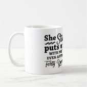 Funny 40. Hochzeitstag Kaffeetasse (Links)