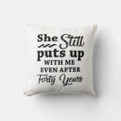 Funny 40. Hochzeitstag Kissen (Vorderseite)