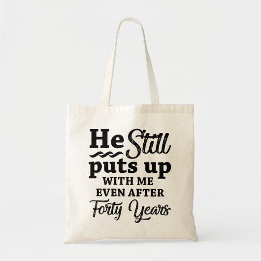Funny 40. Hochzeitstag Tragetasche (Vorne)