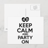 Funny 40 Jahre alt Designs Postkarte (Vorne/Hinten)