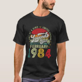 Funny 40 Years Old February 1984 Retro 40 th Birth T-Shirt (Vorderseite)