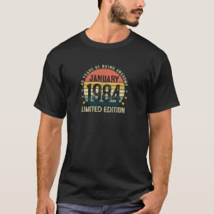 Funny 40 Years Old January 1984 Vintag 40. Birth T-Shirt