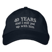 Funny 40th Anniversary Ehefrau Hut Geschenk (Vorderseite)
