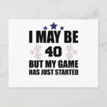 Funny 40th Birthday Baseball Fan 40 Year Old Birth Postkarte<br><div class="desc">Funny 40th Birthday Baseball Fan 40 Year Old Birth</div>