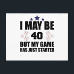Funny 40th Birthday Baseball Fan 40 Year Old Birth Postkarte<br><div class="desc">Funny 40th Birthday Baseball Fan 40 Year Old Birth</div>