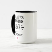 Funny 40th Birthday – Custom Name & Birth Year Tasse (Vorderseite Links)