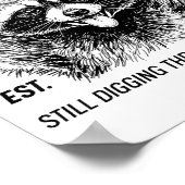 Funny 40th Birthday Est 1986 Feral & Forty Rac Poster (Ecke)