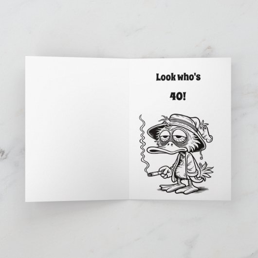 Funny 40th Birthday  Karte (Innenseite)