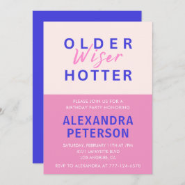 Funny 41. Geburtstag Einladungen Older Wiser